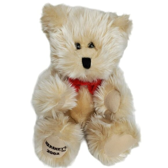 VTG Plush Bear Twins Boy Girl Valentines Stuffed Animal Teddy Bow Gift Chocolate - Picture 4 of 11